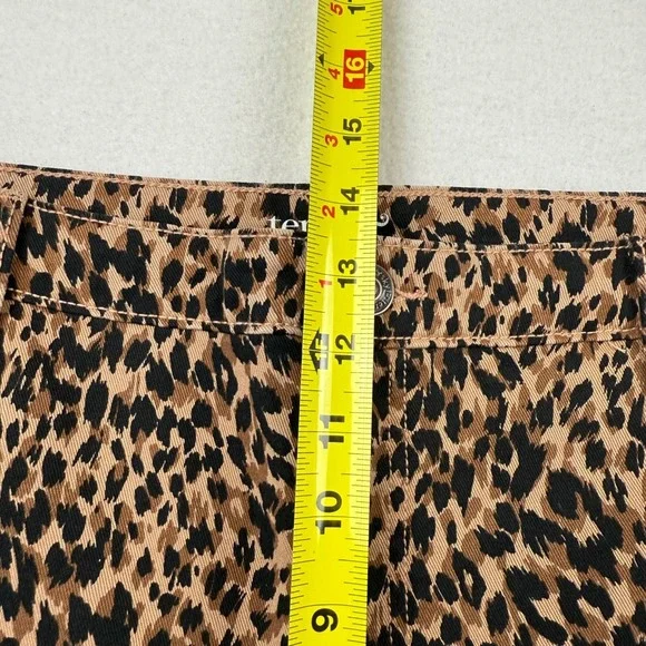 Terra & Sky Women's Core Straight Stretch Brown Leopard Denim Jeans Plus 18W NWT - Picture 9 of 10